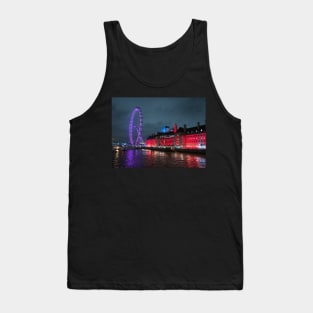 London Eye Ferris Wheel in Blue colour Tank Top